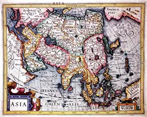 16th / 17th Century Map of Asia and the Orient