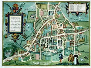 16th / 17th century Map of Cambridge, England