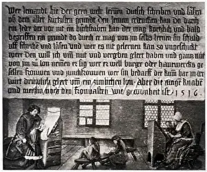 Schoolteacher: 16th century German school teacher