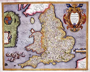 Saxton: 16th century Map of England and Wales