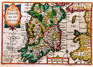 Irland: 16th century Map of Ireland