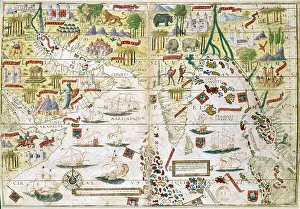 Portugese: 16th century Portugese map of the Indian Ocean
