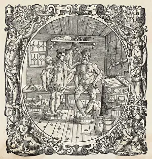 Cupping: 16THC FAMILY BATHING