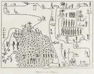 Tenochtitlan: 1704 Gemelli Map of the Aztec Migration