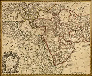 Meditteranean: 1721 map of Turkey, Arabia, and Persia and ?