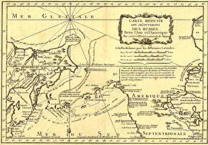 Eastward: 1747 map showing Alaska as a Russian territory. ?