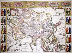 Jansson: 17th century Map of Asia