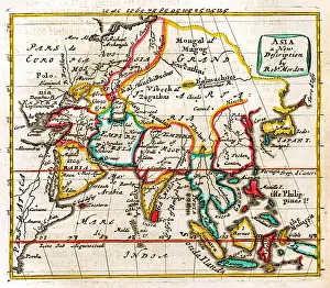 Morden: 17th century Map of Asia - A new description