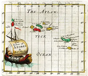 Morden: 17th century Map of the Azores