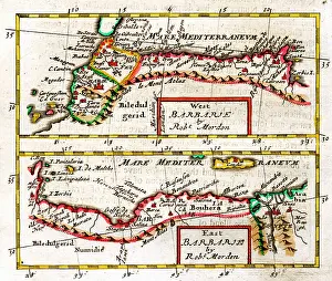 Morden: 17th century Map of the Barbary Coast