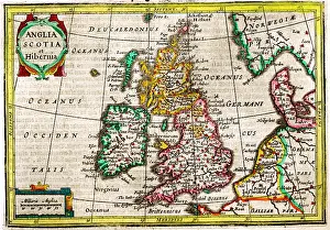 Hibernia: 17th century Map of the British Isles