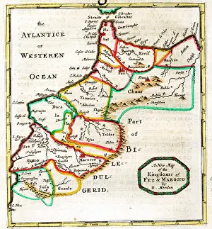 Marocco: 17th century Map of Fez and Morocco
