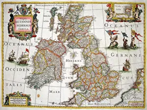 Hibernia: 17th century Map of Great Britain and Ireland