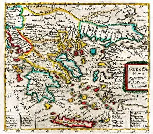 Morden: 17th century Map of Greece