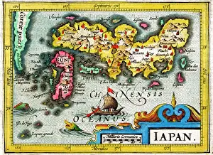 Bertius: 17th century Map of Iapan (Japan)