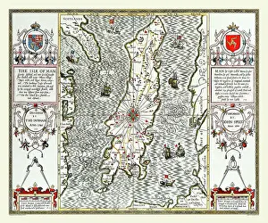 1611: 17th Century map of the isle of Man