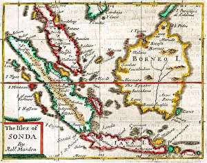 Moluccas: 17th century Map of the Isles of Sonda