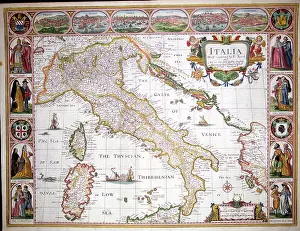 17th century Map of Italy