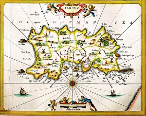 Jansson: 17th century map of Jersey