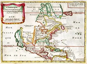 Amerique: 17th century Map of North America