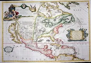 Coronelli: 17th century Map of North America