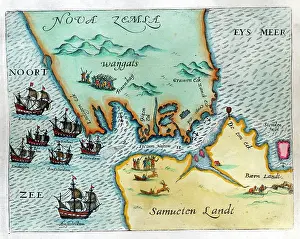 Zembla: 17th century Map of Nova Zembla