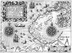 Zembla: 17th century Map of Nova Zembla, Russian Arctic