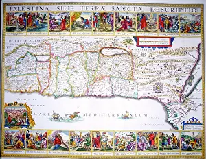 Jansson: 17th century Map of Palestine