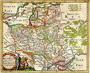 Cluver: 17th century Map of Poland