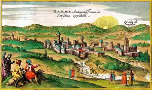 Jansson: 17th century Map of Ramma (Rameh), Israel