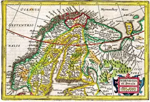 Baltics: 17th century Map of Scandinavia and the Baltics