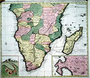 Visscher: 17th century Map of South Africa