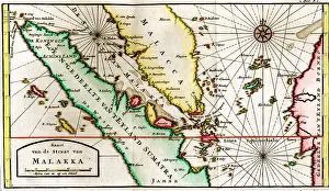 Malacca: 17th century map of the Straits of Malacca