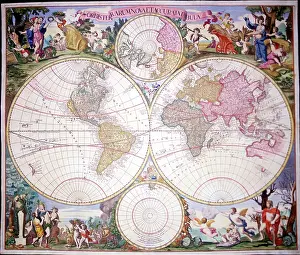 Valk: 17th century Map of the World