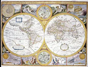 Hemispheres: 17th century Map of the World