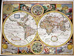 Hemispheres: 17th century Map of the World
