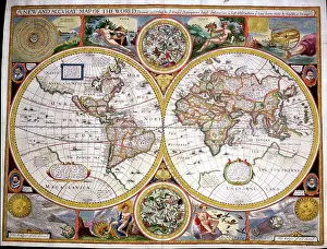 Hemispheres: 17th century Map of the World