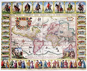 Totius: 17th century Map of the World (Mercator Projection)