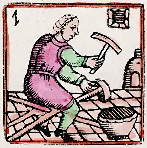 Metalworker: 17th century Metalworker - Woodcut