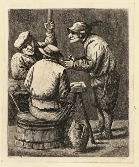 Master Painter: 17th century peasants drinking at a tressle table