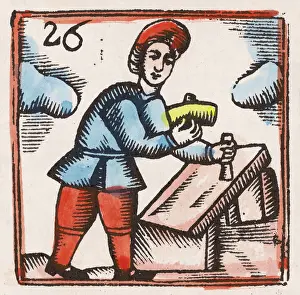 Stoneworking: 17th century Stone Worker - Woodcut