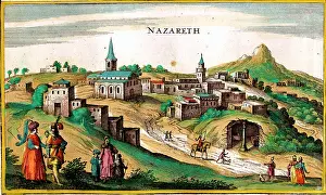 Jansson: 17th century view of Nazareth