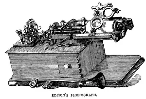 Stylus: 1800s Drawing Of Phonograph Invented