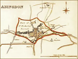 Boroughs: 1832 Victorian Map of Abingdon