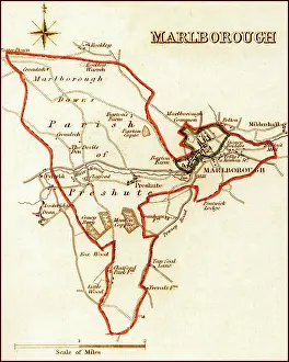 Boroughs: 1832 Victorian Map of Marlborough