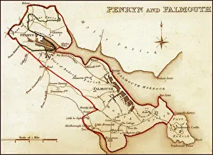 Boroughs: 1832 Victorian Map of Penryn and Falmouth