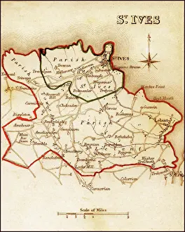 Boroughs: 1832 Victorian Map of St. Ives