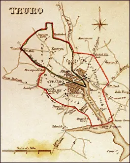 Boroughs: 1832 Victorian Map of Truro