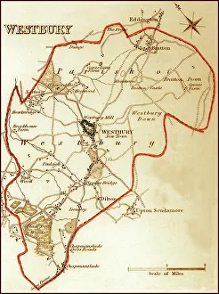 Boroughs: 1832 Victorian Map of Westbury