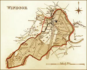 Parsonage: 1832 Victorian Map of Windsor